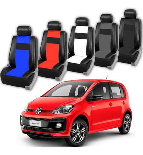 Funda Cubre Asientos Para Auto Cuero Ecológico P/ Vw Up