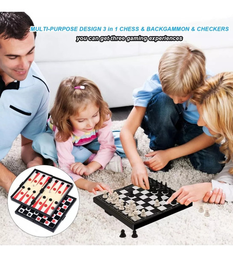 Juego De Ajedrez Magnético 3 En 1 Para Niños - Juego De Mesa