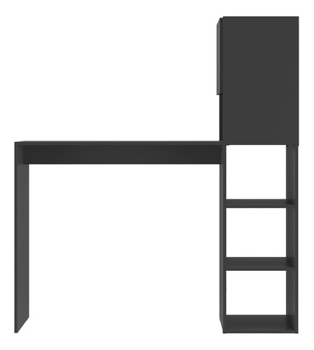 Imagen 4 de 5 de Mueble De Cocina Con Mesa Alta Color Negro