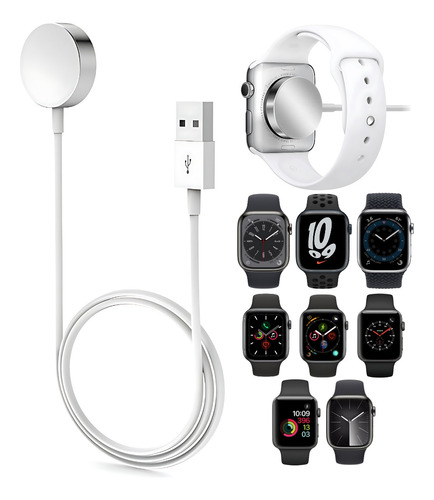 Cargador Magnético Para Apple Watch 8 7 6 5 4 3 2 1 Usb