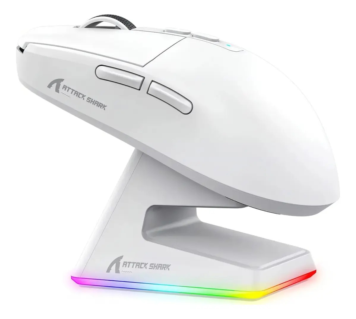 Mouse Gamer Jogos Attack Shark X6 Branco Recarregável Branco