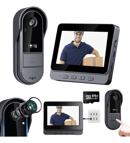Vídeo Porteiro Interfone Sem Fio Smart À Prova D'água Ipx8