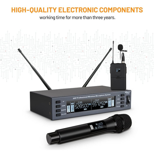 Micrófono Inalámbrico Vocal, Micrófono Inalámbrico Uhf De Do