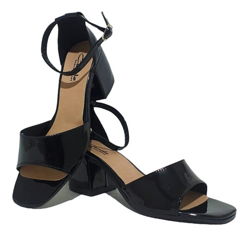 Imagen 2 de 4 de Sandalias Bina Charol Black