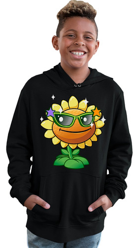 Sudadera Alfa Infantil De Girasol Lentes Plantas Vs Zombies