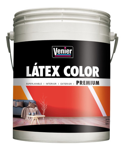 Latex Color Venier Premium Interior/ Exterior 5kg - Rex Color Negro Elegante