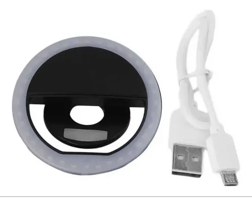 Mini Aro Led Para Celulares Luz Recargable