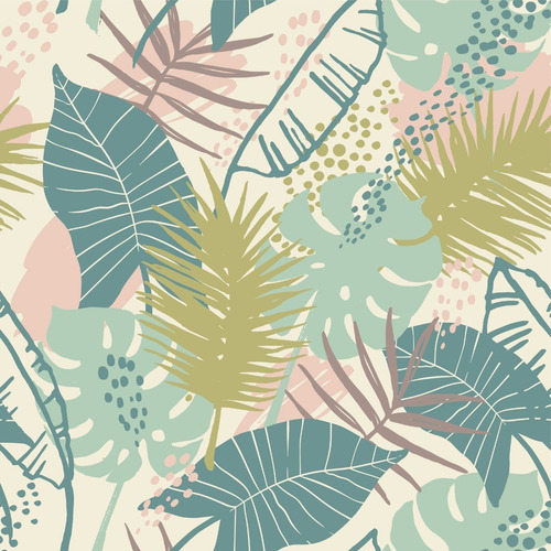 Imagen 4 de 6 de Vinilos Decorativos Pared Tropical Hojas