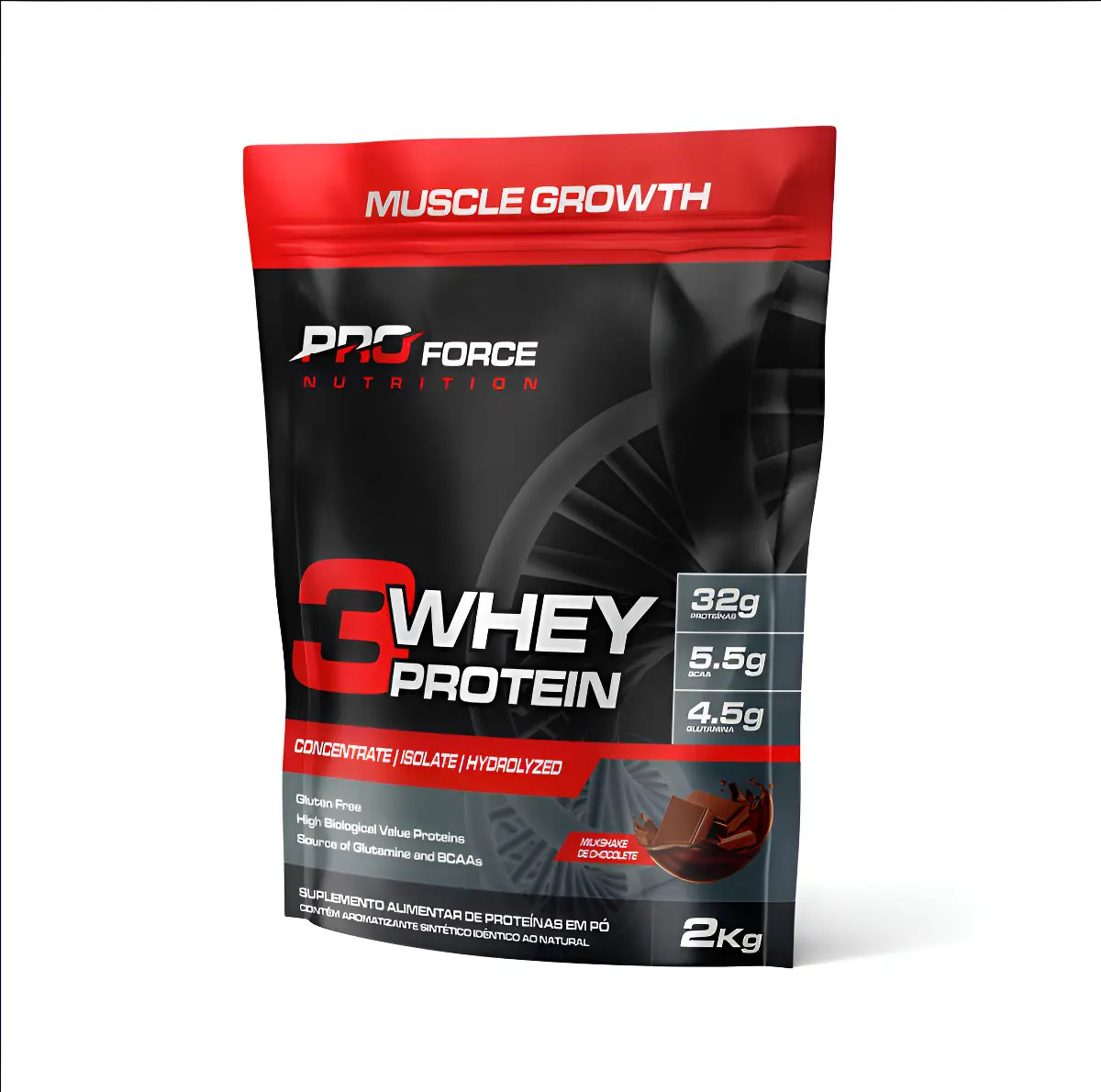 Proteína Proforce 3 Whey em pó sabor Morango x 2kg