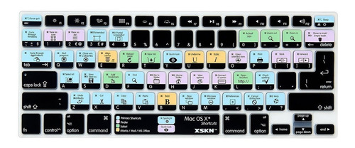 Xskn Os X Shortcuts Keyboard Skin Cover Para Macbook Air.