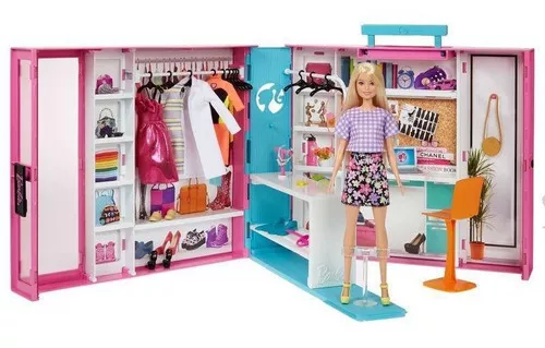 Barbie Fashion & Beauty Conjunto de Brinquedo Novo armário dos sonhos com  boneca Barbie para crianças a partir de 3 anos : : Brinquedos  e Jogos