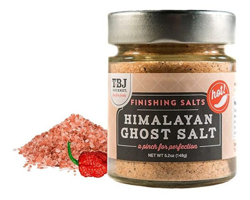 Tbj Gourmet Himalayan Ghost Salt - Ghost Pepper Salt - Steak