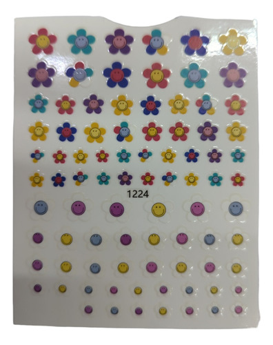 Stickers Autoadhesivos Uñas Tattoo Primavera Flores Nail Art