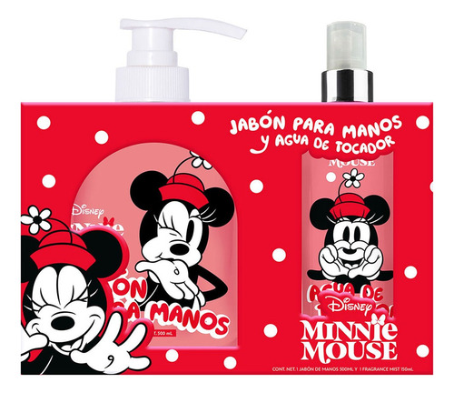 Disney Set Jabón De Manos 500 Ml+ Body Mist De 150 Ml Minnie