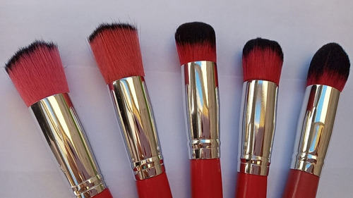 Imagen 6 de 6 de Set Brochas Maquillaje Suave Fibra Para Ojos Y Rostro