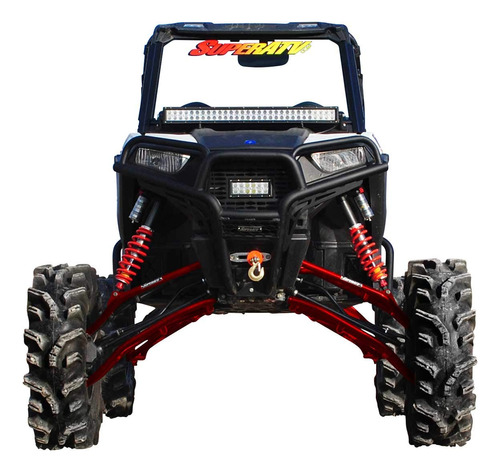 Elevacion Ajustable Para Polaris Rzr Xc Eje Rhino Rojo