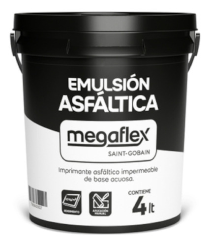 Emulsion Asfaltica De Base Acuosa 4 Kg Megaflex