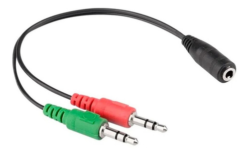 Cable Adaptador Audio Jack 3.5m A Micrófono Y Auricular Pc