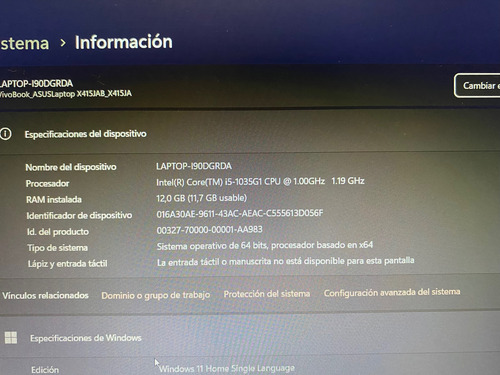 Notebook Asus Vivobook X415ja (Usado)