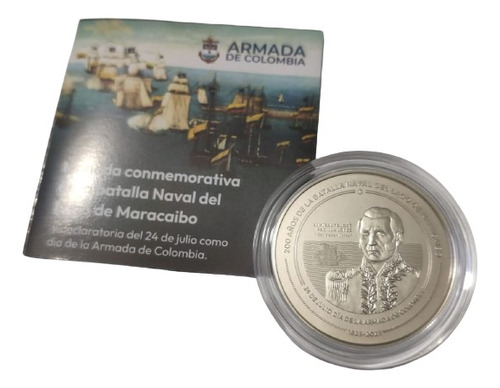 Moneda Conmemorativa 200 Años Batalla Naval $10000 Nueva Unc