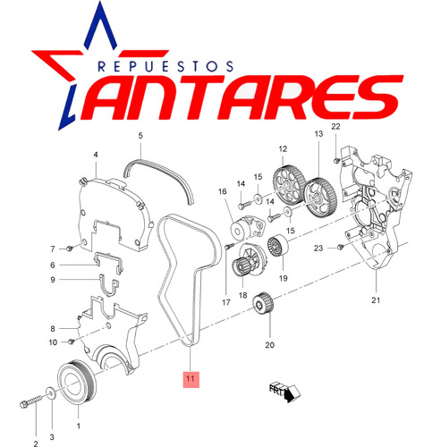 Imagen 4 de 8 de Kit Distribucion Chevrolet Optra 1.6 04-16 + Bomba De Agua