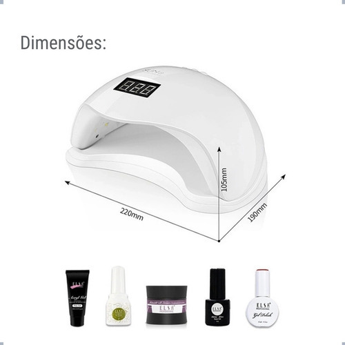 Secador De Unhas 127/220V 48w - Branco - Plugue Da Ue