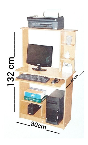 Mesa De Computadora Con Mueble Biblioteca 