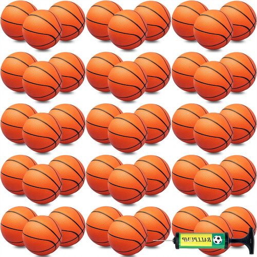 Juego De 40 Mini Pelotas De Baloncesto De 5 Pulgadas Con Bo.