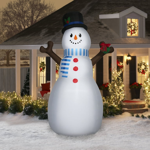 Inflable Navidad Mono De Nieve Inflable Del 3.05m De Altura