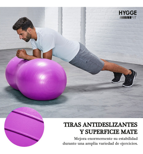 Imagen 5 de 10 de Pelota Maní Ovalada Esferodinamia Grande Pilates Yoga Gym