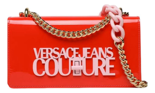 Bolsa Bolsa De Mano Versace 74va4bl1 Color Naranja- Rojizo