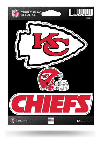 Juego De Calcomanías Triple De Kansas City Chiefs De N...