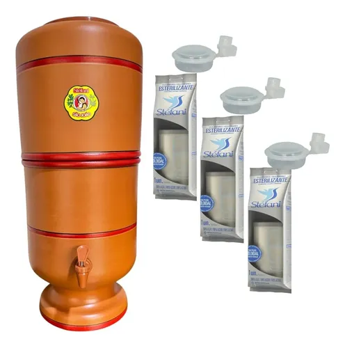 Filtro De Barro Stéfani São João 10l Vela Prata Coloidal