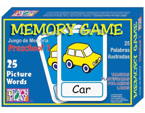 Juego De Memoria Preschool 1 Teach Play Idioma Inglés 