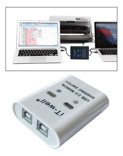 Dispositivo De Impresora Usb 2 En 1 Salida Divisor De