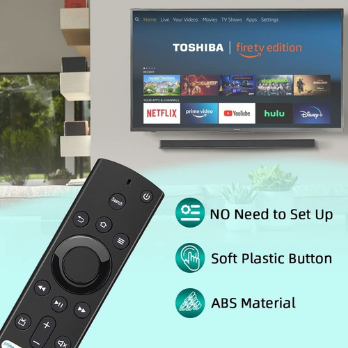 Imagen 5 de 6 de Control Para Para Insignia Y Toshiba Fire Tv Edition Solo Tv