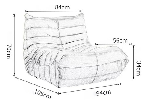 Sofa Individual Sillon Moderno Memory Foam Comodo Puff
