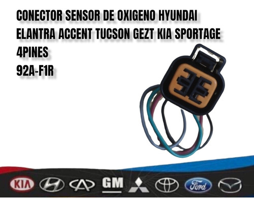 Conector Sensor Oxigeno Hyundai Elantra,accent, Tucson, Getz