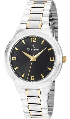 Relógio Champion Ch22902n Unissex Bicolor Mostrador Preto