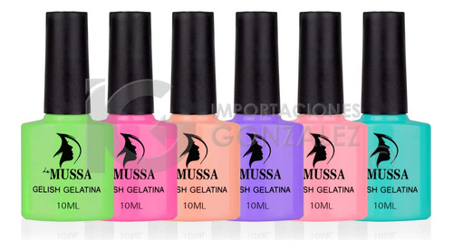 Gama De Gel Mussa® Efecto Gelatina 6 Esmaltes Para Uñas Uv