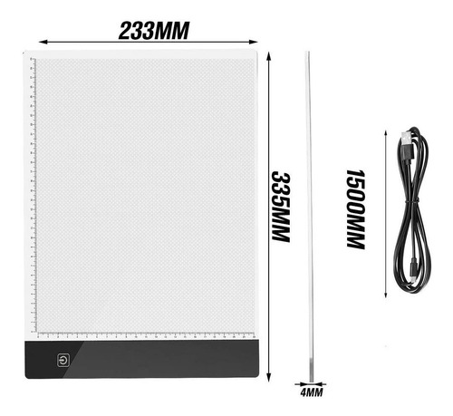 Imagen 7 de 7 de Tableta De Dibujo Amyty Portátil Tamaño A4 Con Luz