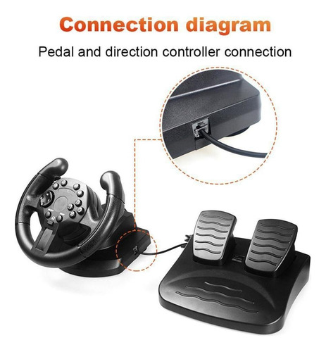 Vibration Racing Steering Wheel And Brake Pedal Kit