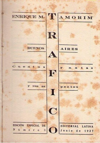 Trafico. Buenos Aires. Cuentos Y Sus Aspectos. Amorim 1927