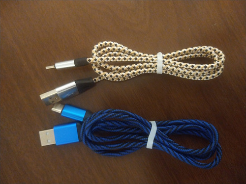 10 Cables Tipo C. A  Salida Usb   En Varios Colores. 