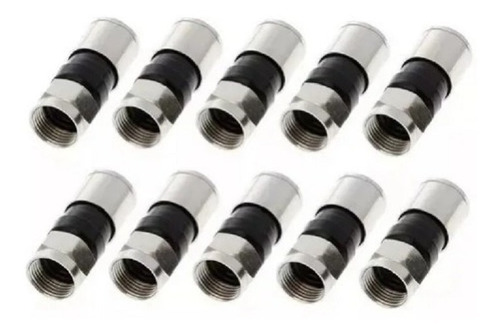 Imagen 4 de 4 de 100 Mts Cable Coaxil + Pinza Compresion Rg6 + 10 Conectores!