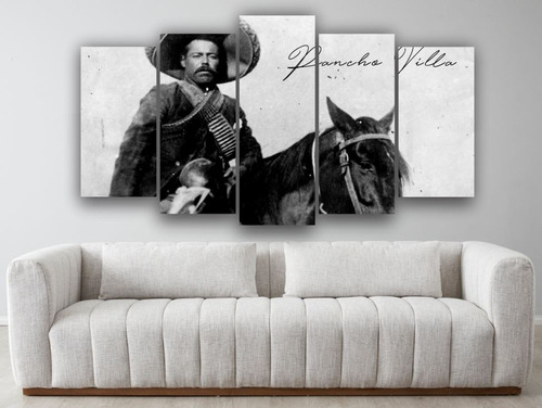 Cuadro Pancho Villa Revolución Decoración De 5 Piezas - 03