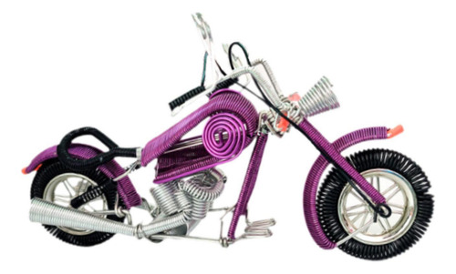 Modelo De Motocicleta Escultura De Motocicleta Púrpura