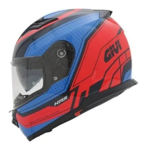 Capacete Moto Givi 50.5 Soul C/ Óculos - Vermelho Azul Fxm Cor Vermelho/Azul Tamanho do capacete 59-60 L(G)