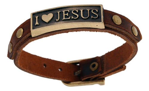 Pulsera De Cuero I Love Jesus Chic Jewelry Vintage Wrap Cuff