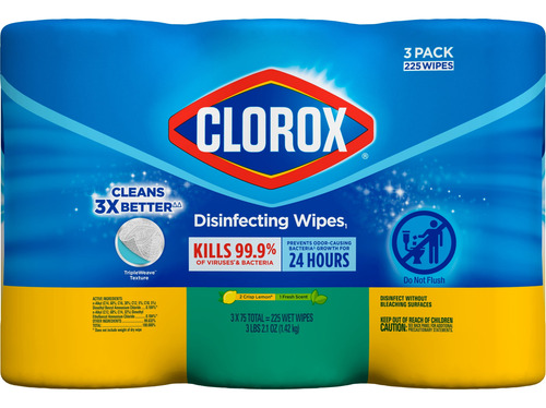 Toallitas Desinfectantes Y Limpiadoras Clorox, Aromas Limón